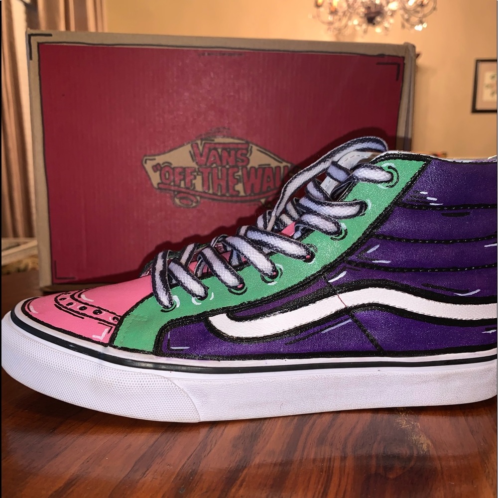 Custom Cartoon High Top Vans - Picture 5 of 9